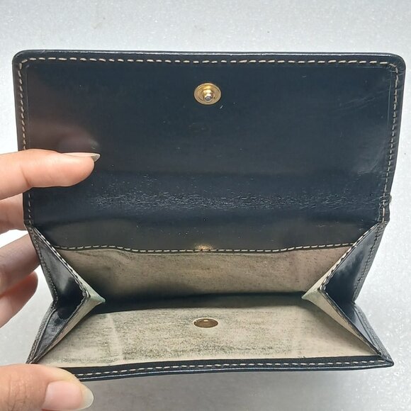 Kate Spade New York Black Italian Leather Bifold Wallet Made in Italy Good Cond - Picture 6 of 16